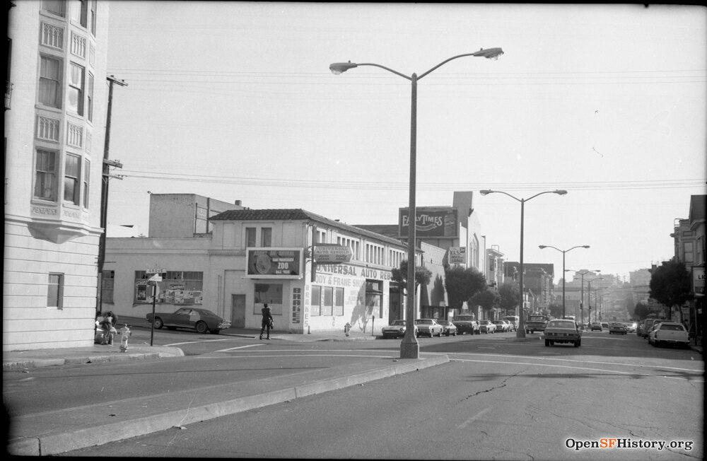Divisadero Street near Grove, 1972 (Courtesy of OpenSFHistory.org)
