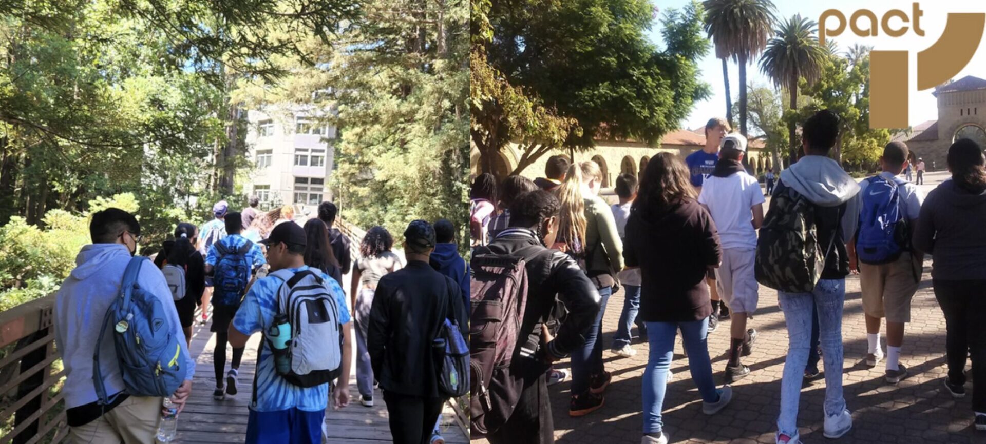 students walking on college campus