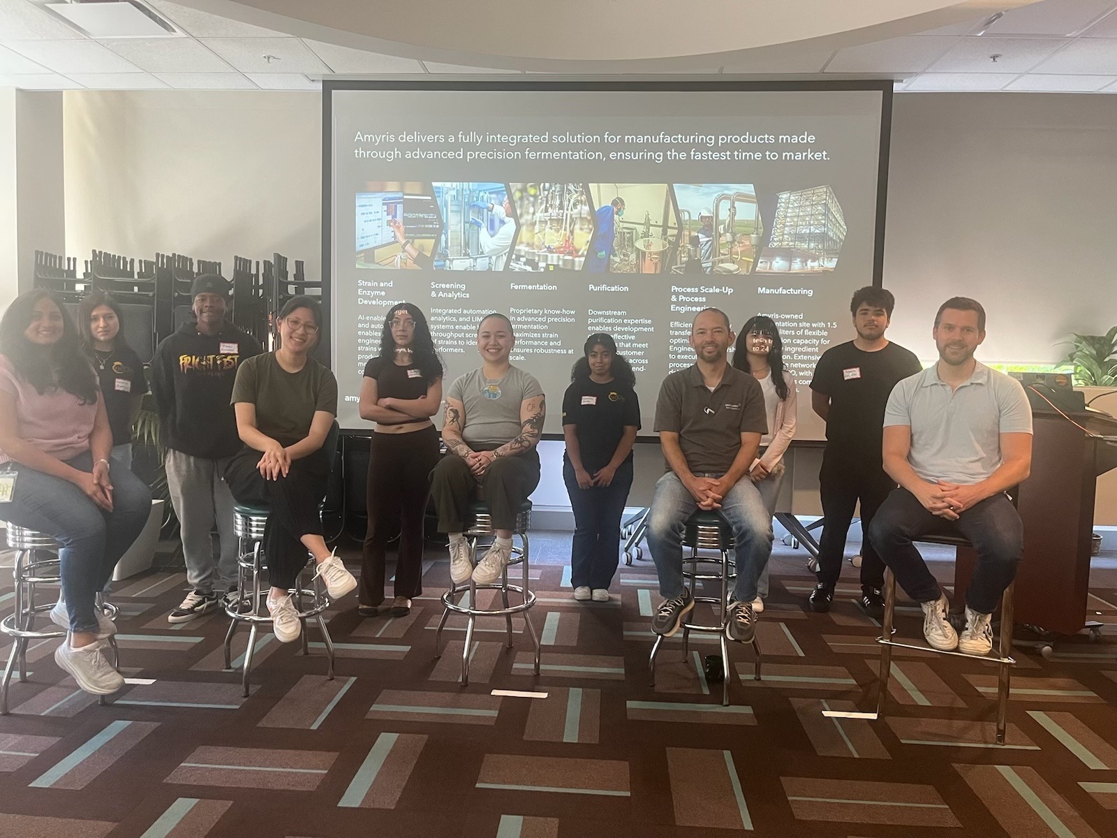 UB Vallejo students at Amyris